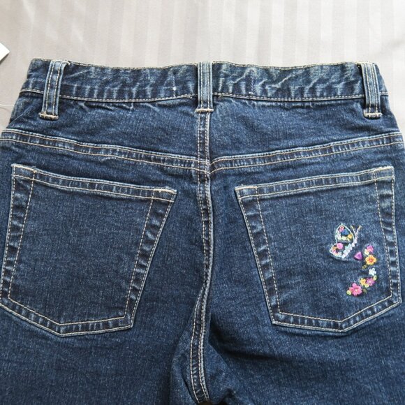 GapKids Girls Denim Jacket/Capri Butterflies & Flowers Outfit Sz 5/6 & 6 NWT - Picture 15 of 16